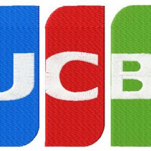 Japan Credit Bureau logo embroidery design