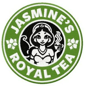 Jasmine's royal tea embroidery design