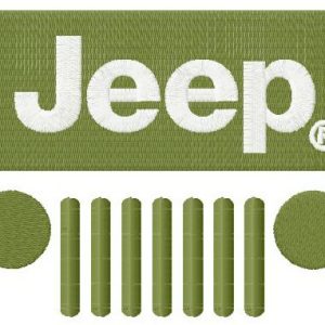 Jeep alternative logo embroidery design