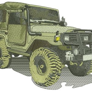 Jeep car 2 embroidery design
