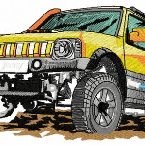 Jeep car embroidery design