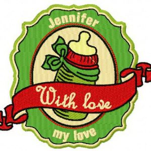 Jennifer my love embroidery design