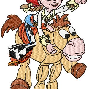 Jessie Riding Bullseye embroidery design