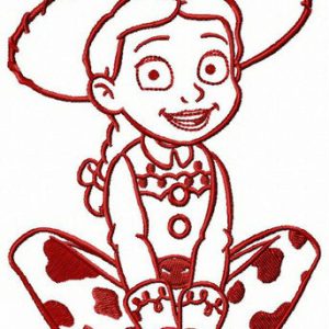 Jessie takes a rest embroidery design