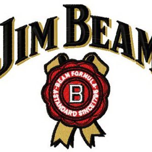 Jim Beam logo embroidery design