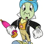 Jiminy Cricket embroidery design