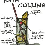 John Collins cocktail embroidery design