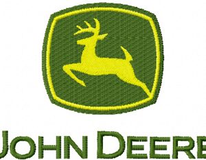 John Deere logo embroidery design