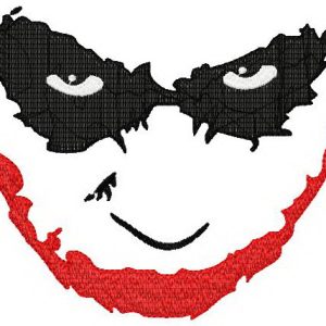 Joker's smile embroidery design