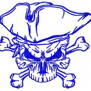 Jolly Roger 3 embroidery design