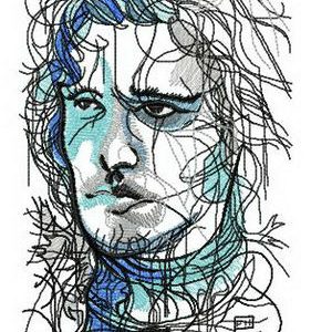 Jon Snow embroidery design