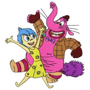 Joy and Bing Bong embroidery design