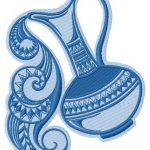 Jug of water embroidery design
