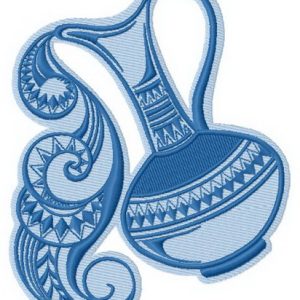 Jug of water embroidery design