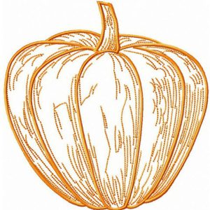 Juicy pumpkin embroidery design