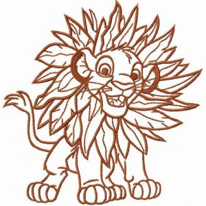 Jungle costume for Simba embroidery design
