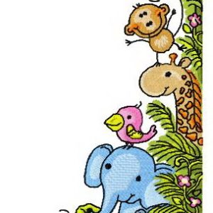 Jungle friends embroidery design