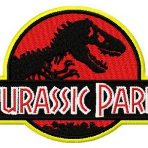 Jurassic Park logo embroidery design