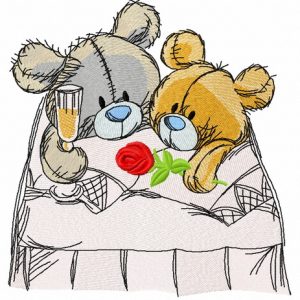 Just married 2 embroidery design