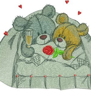 Just married embroidery design