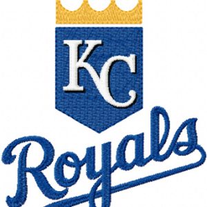 Kansas City Royals logo embroidery design