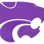 Kansas State Wildcats logo embroidery design