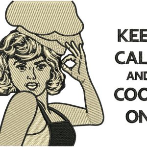 Keep Calm and Cook On embroidery design