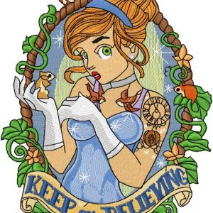 Keep on believing embroidery design