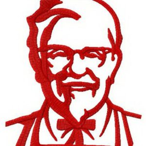 KCF alternative logo embroidery design