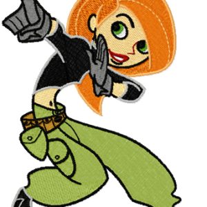 Kim Possible Attack embroidery design