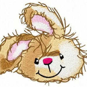 Kind bunny embroidery design