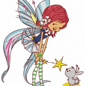 Kind fairy embroidery design