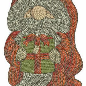 Kind gnome embroidery design