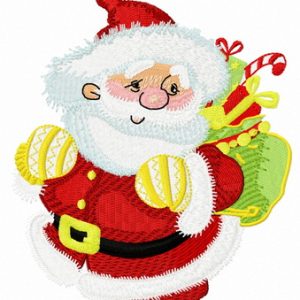 Kind Santa embroidery design
