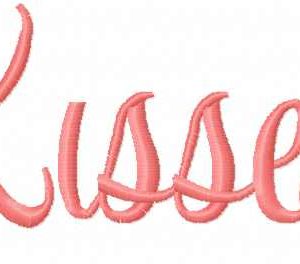 Kisses embroidery design