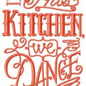Kitchen dance embroidery design