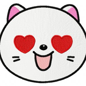 Kitty in love 2 embroidery design