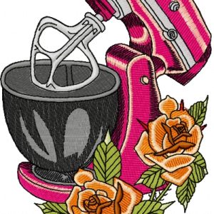 Kneading machine vintage embroidery design