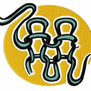 Knitted fragment embroidery design