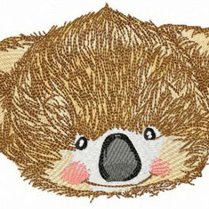 Koala muzzle embroidery design