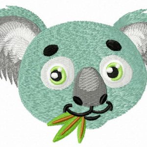 Koala muzzle embroidery design