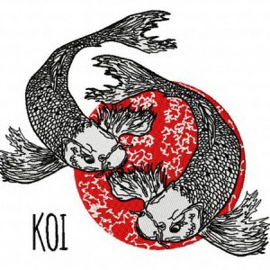 Koi embroidery design