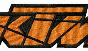KTM logo embroidery design