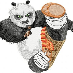 Panda Attack embroidery design