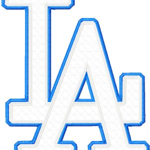 LA applique logo embroidery design