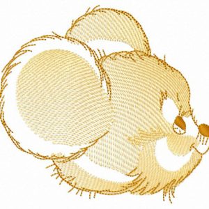Laboratory mouse embroidery design