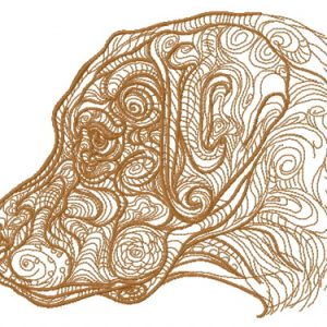 Labrador embroidery design