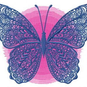 Lace butterfly embroidery design