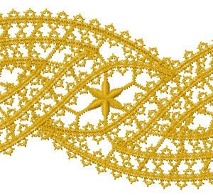 Lace chain embroidery design