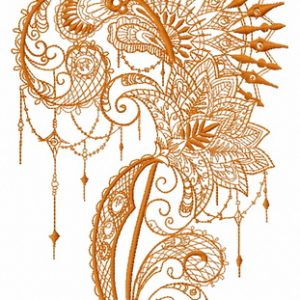 Lace decoration embroidery design
